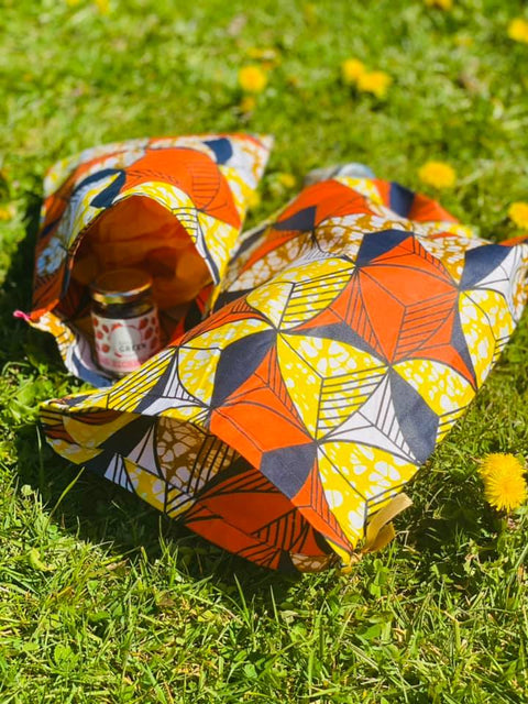 sac a vrac en wax orange mme green