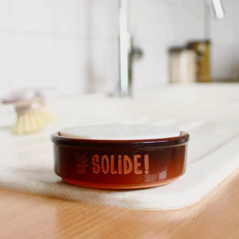 Savon solide et son support