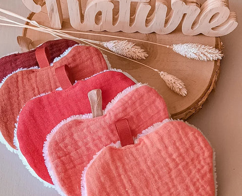 lingettes lavables pommes