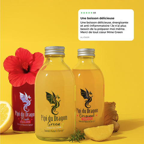 Trio Pipi du Dragon - Original Pink & Green